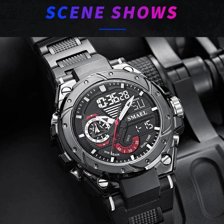 Simple Military Watch MSCWMM36 Sport Waterproof LED Quartz Digital Wristwatch