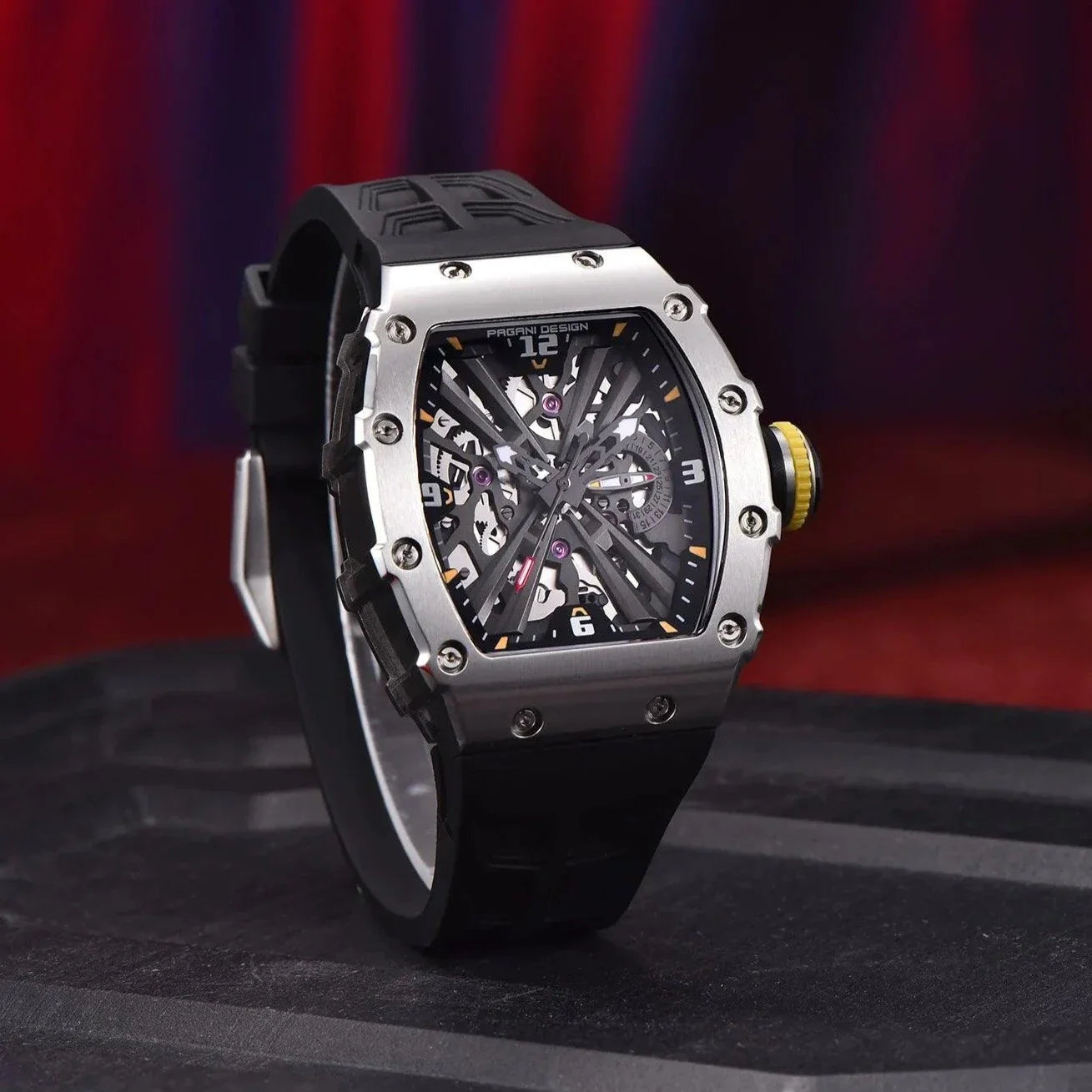 Simple Quartz Skeleton Sport Watch PD-1738 | Waterproof Rectangle Design