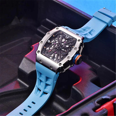 Simple Quartz Skeleton Sport Watch PD-1738 | Waterproof Rectangle Design