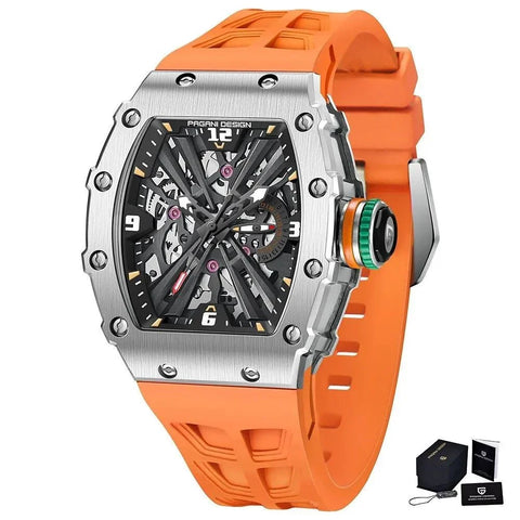 Simple Quartz Skeleton Sport Watch PD-1738 | Waterproof Rectangle Design