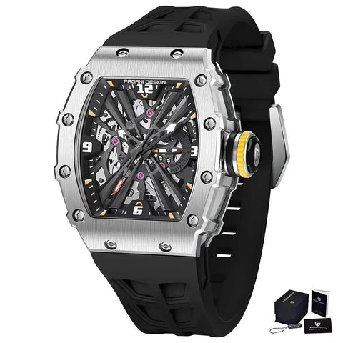 Simple Quartz Skeleton Sport Watch PD-1738 | Waterproof Rectangle Design