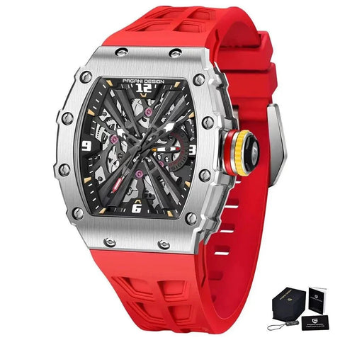 Simple Quartz Skeleton Sport Watch PD-1738 | Waterproof Rectangle Design