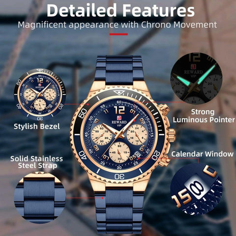 Simple Watches MSCWO26 Golden Full Steel Waterproof Quartz