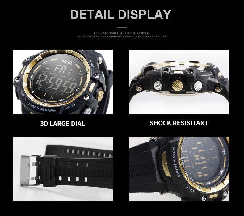 Men Watches Digital LED Light Simple Watch Shock Military Watches Top Brand 1350 Digital Wristwatches Sports