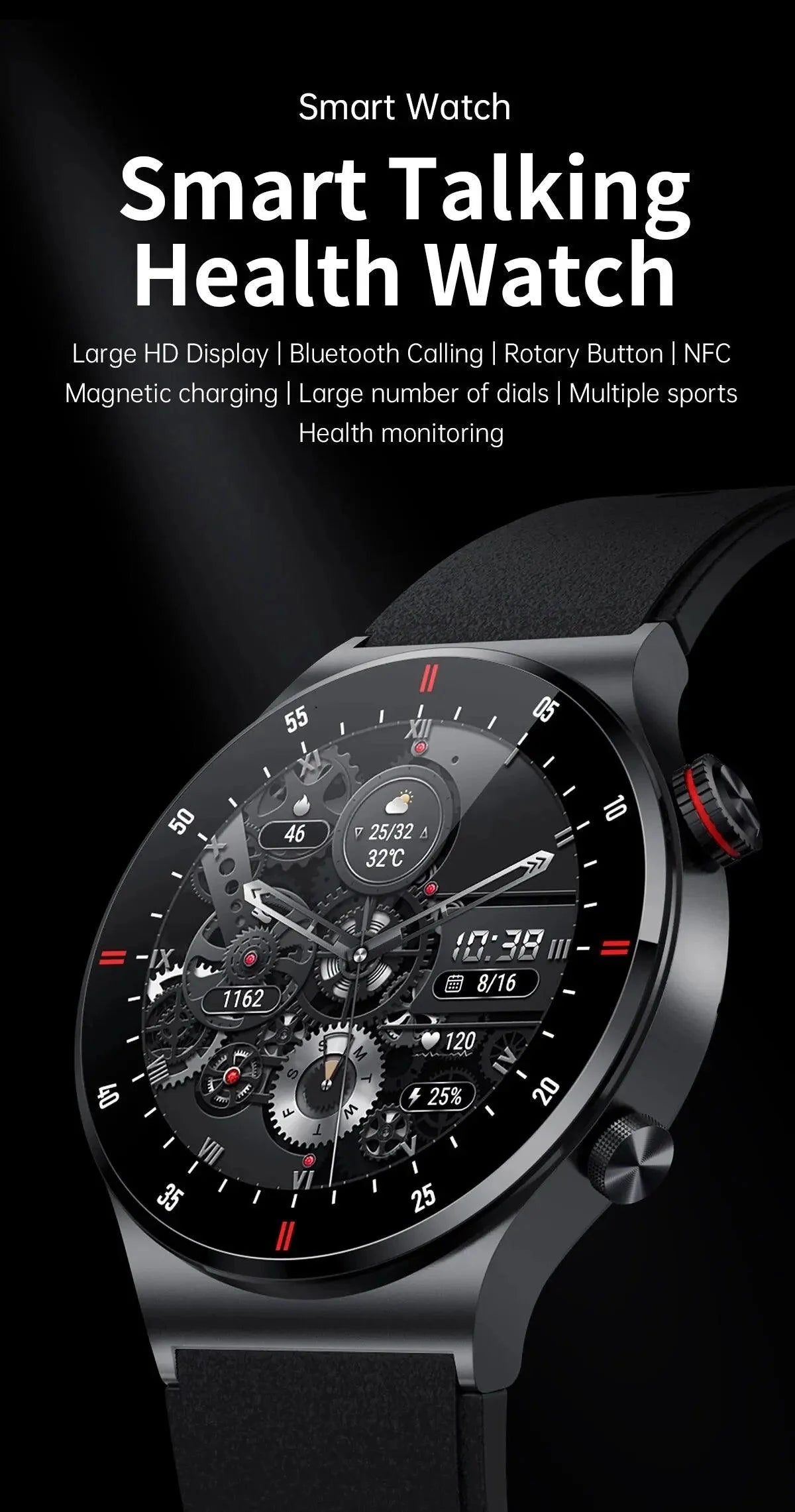 MSW129 Smartwatch - Sports Waterproof for iOS and Android