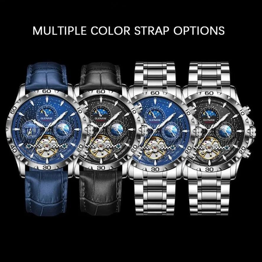 MSW8916 Simple Watch - Starry Sky Moon Phase Mechanical Watches