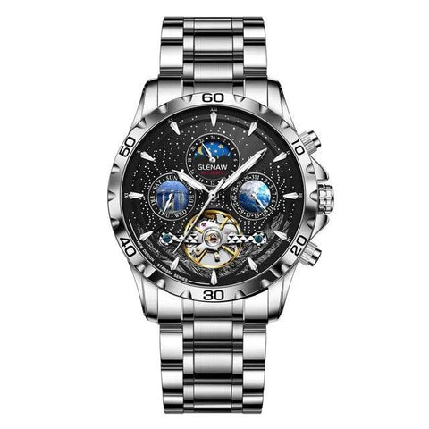 MSW8916 Simple Watch - Starry Sky Moon Phase Mechanical Watches