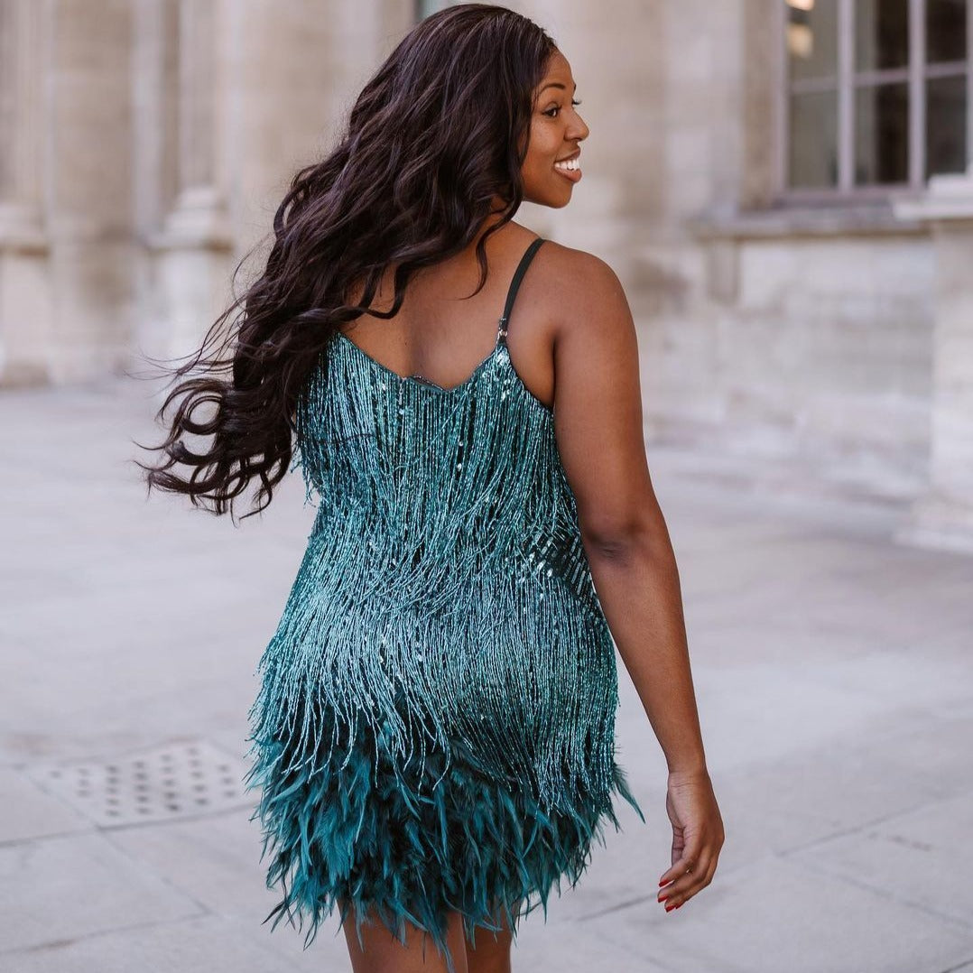 Candyfloss Dream Sequin Fringe Mini Dress