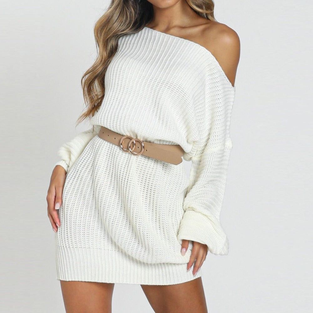 Lene One Shoulder Knitted Mini Dress