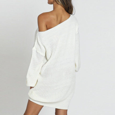 Lene One Shoulder Knitted Mini Dress