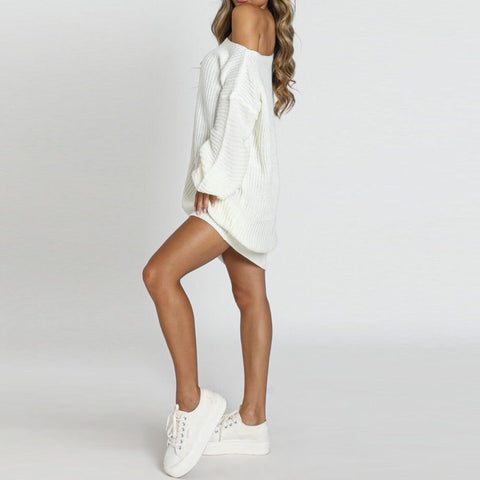 Lene One Shoulder Knitted Mini Dress