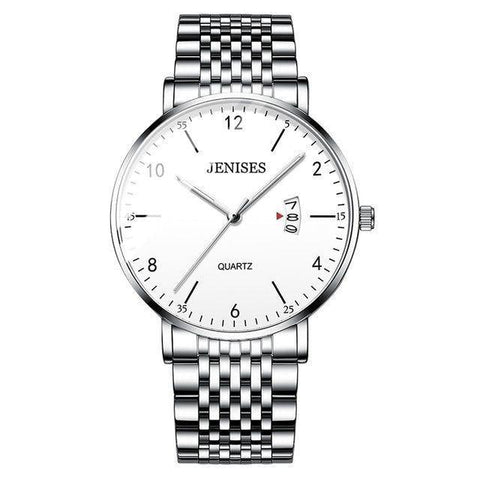 Quartz Simple Watches 1JWS0125 Stainless Steel Business Wristwatch