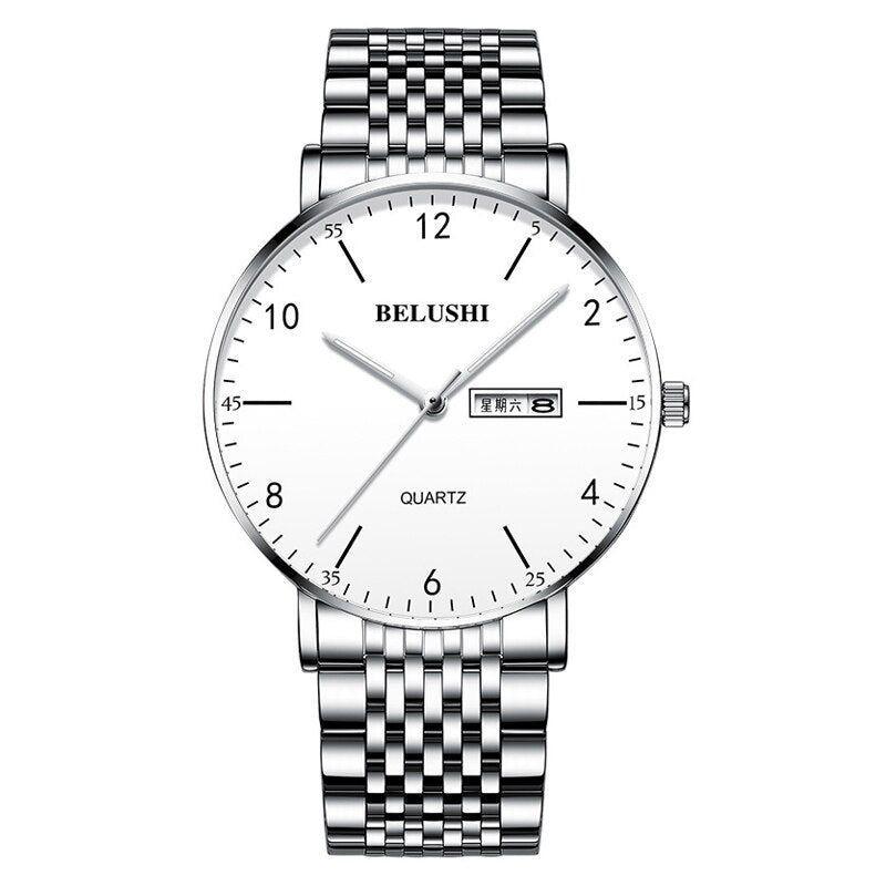 Quartz Simple Watches 1JWS0125 Stainless Steel Business Wristwatch