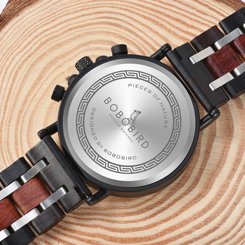 S18 Simple Wooden Watch: Stylish Chronograph