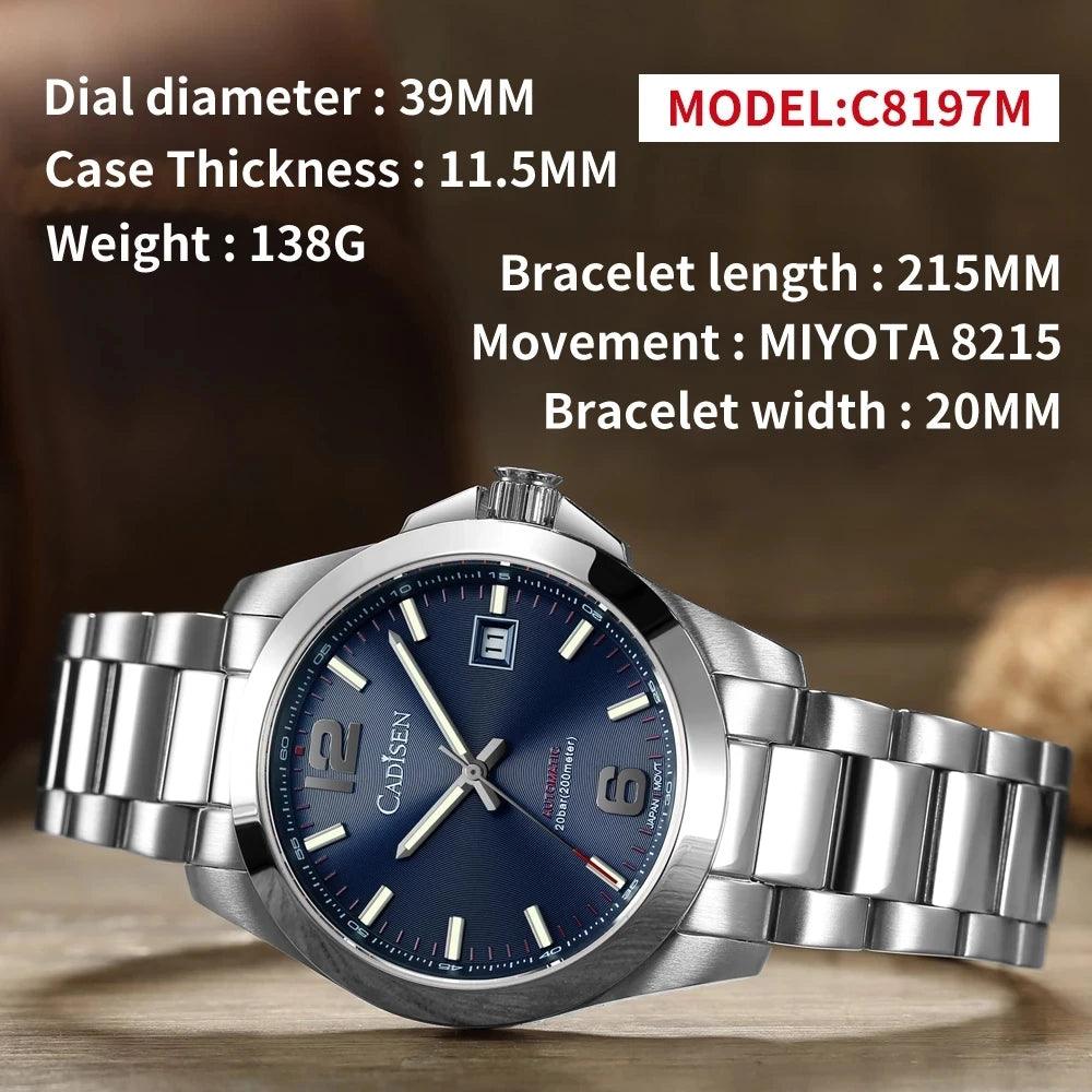 SCWMASD37 Simple Watches Stainless Steel Mechanical Automatic Wristwatch