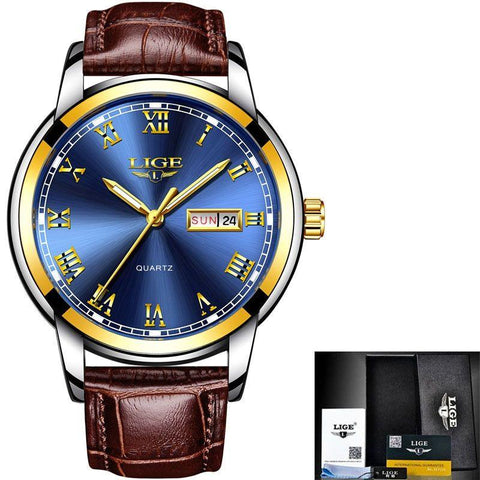 Simple Watches For Leather Blue Casual Quartz #9866