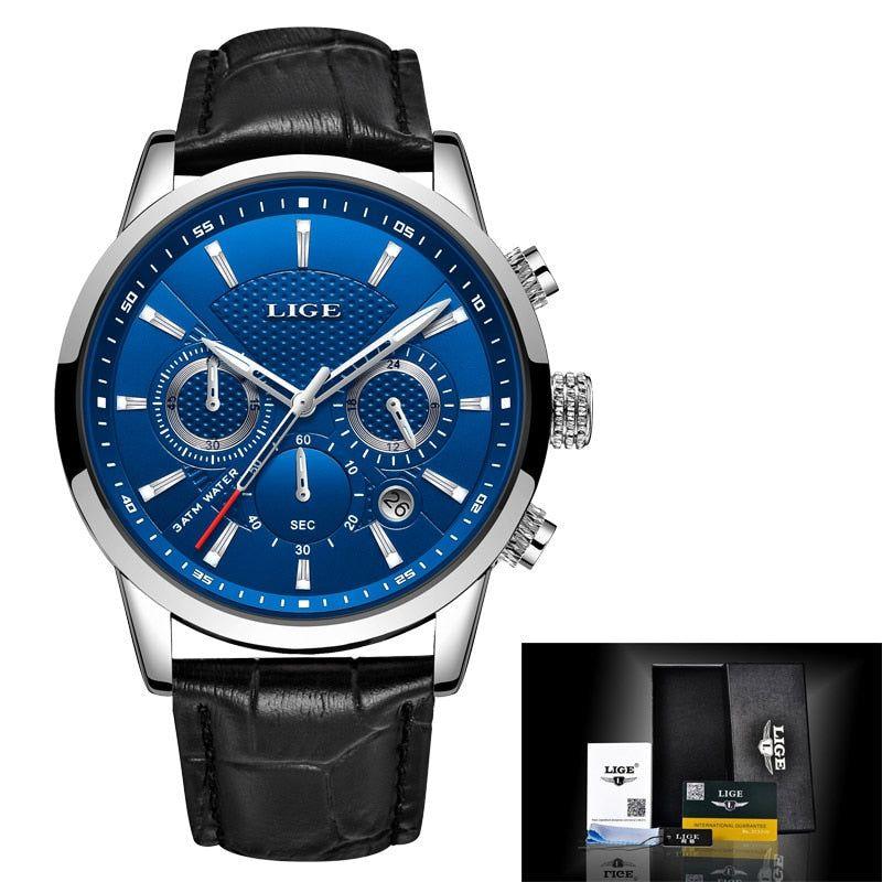 Simple Watches For Leather Blue Casual Quartz #9866