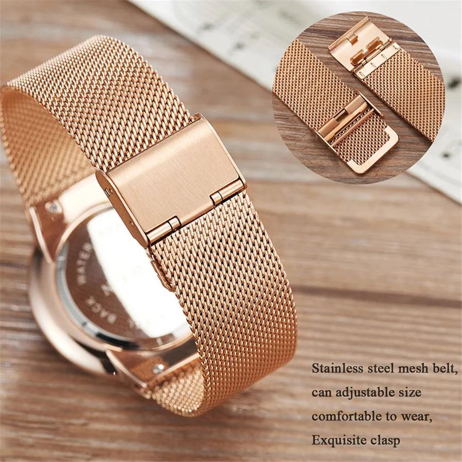 Simple Watches For Quartz Casual Mesh 9908