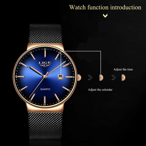 Simple Watches For s Mesh Belt Ultra-thin Stainless Steel Quartz 9934