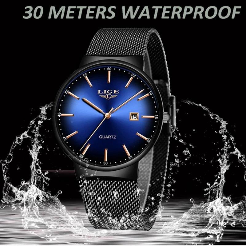 Simple Watches For s Mesh Belt Ultra-thin Stainless Steel Quartz 9934