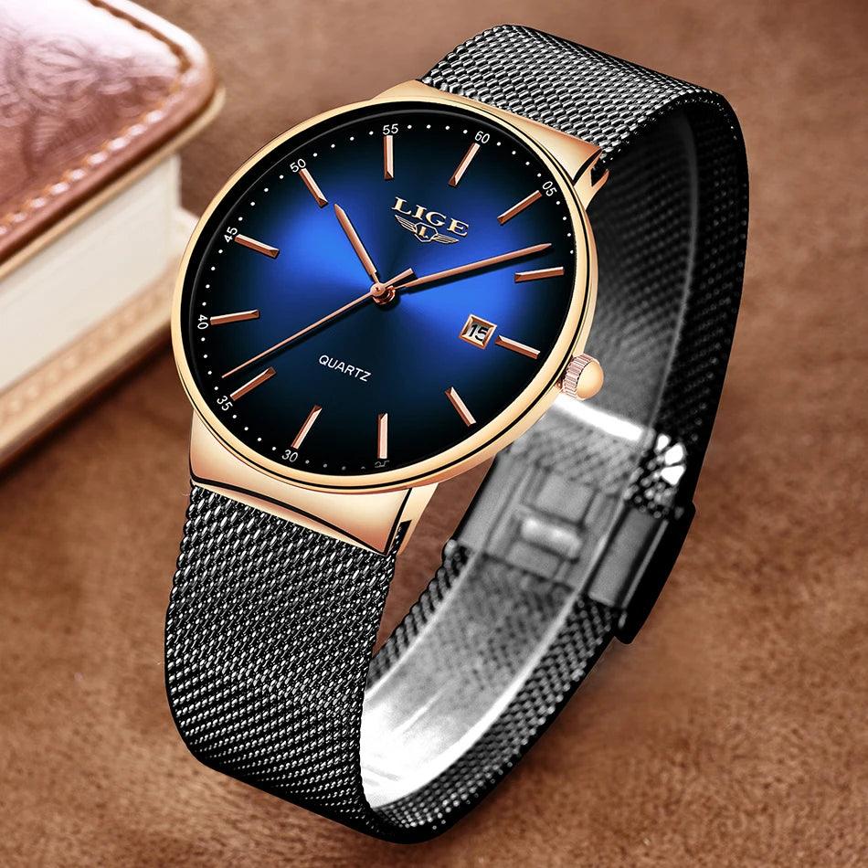 Simple Watches For s Mesh Belt Ultra-thin Stainless Steel Quartz 9934