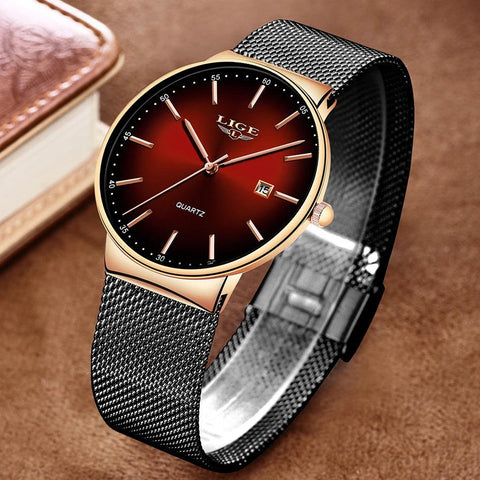 Simple Watches For s Mesh Belt Ultra-thin Stainless Steel Quartz 9934