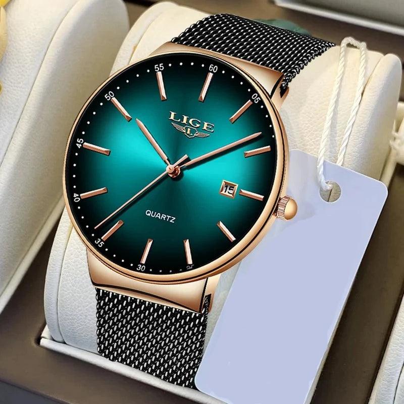 Simple Watches For Waterproof Rose Gold Steel Strap 10037