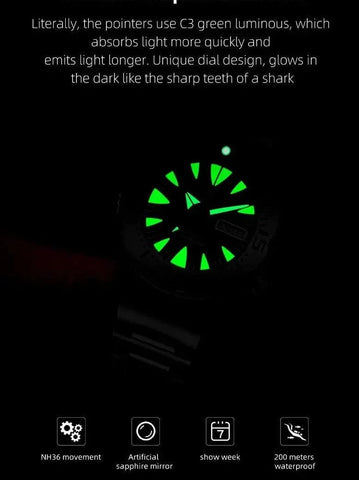 SK01 Simple Watch - Monster V2 - Stainless Steel Automatic Mechanical Wristwatch