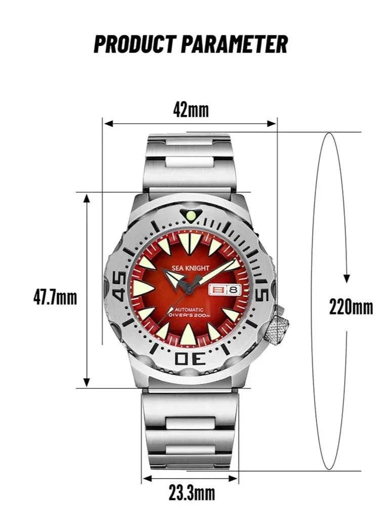 SK01 Simple Watch - Monster V2 - Stainless Steel Automatic Mechanical Wristwatch