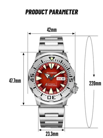 SK01 Simple Watch - Monster V2 - Stainless Steel Automatic Mechanical Wristwatch