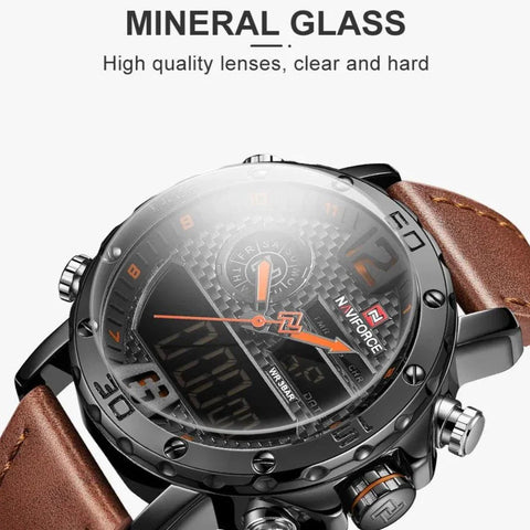 Sports Leather Waterproof Quartz - Simple Watch RX426