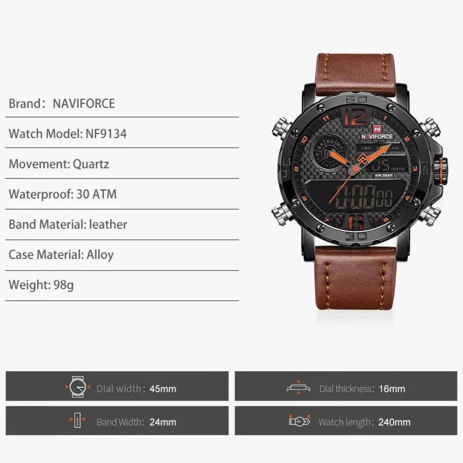 Sports Leather Waterproof Quartz - Simple Watch RX426