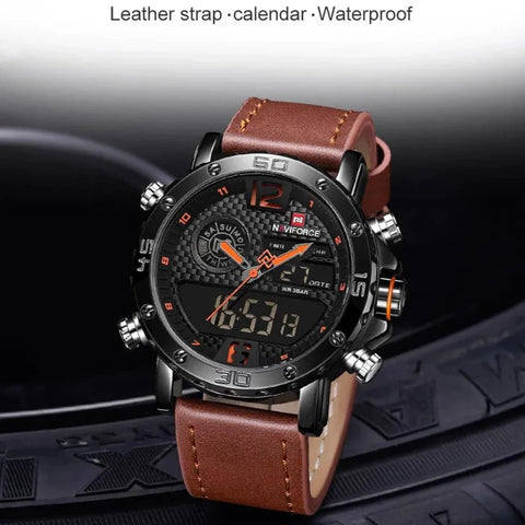 Sports Leather Waterproof Quartz - Simple Watch RX426