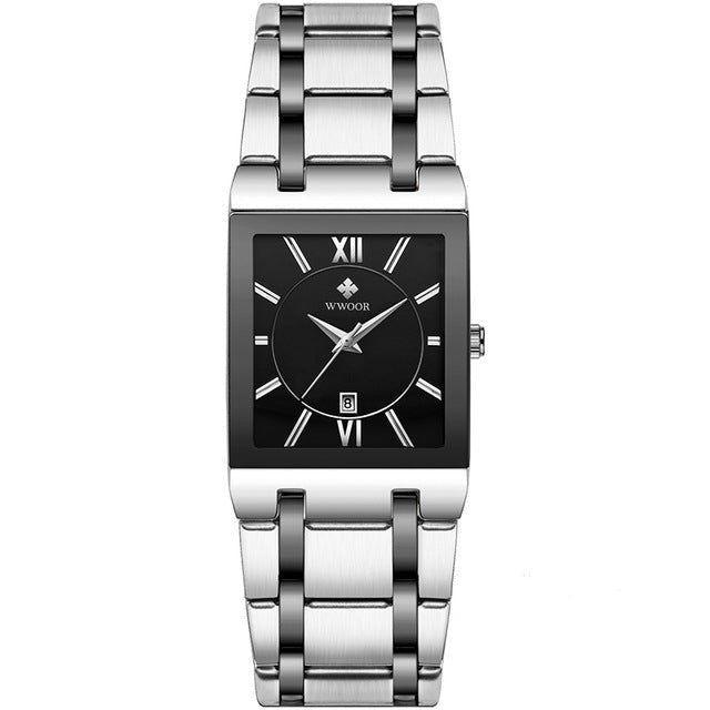 Square Waterproof Quartz Simple Watches MSCWW00 Stainless Steel