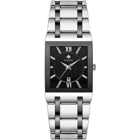 Square Waterproof Quartz Simple Watches MSCWW00 Stainless Steel