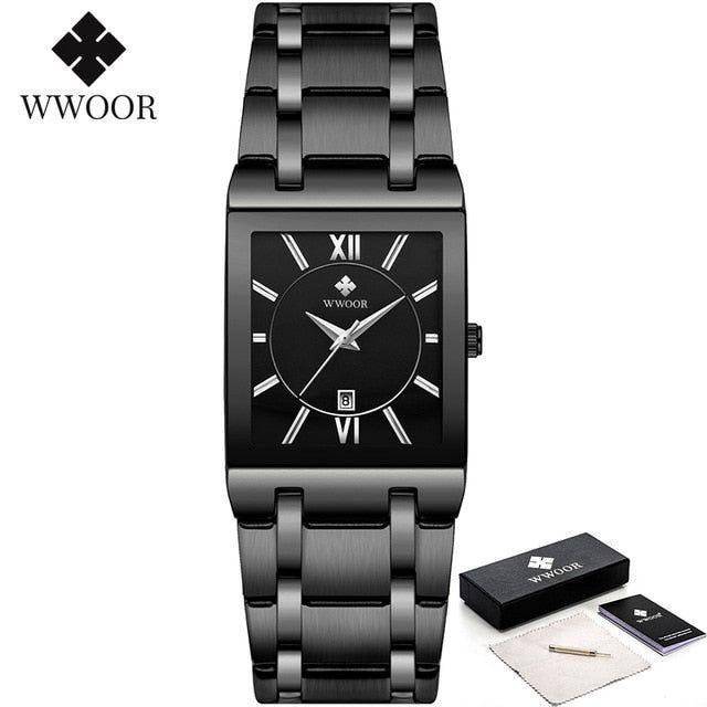 Square Waterproof Quartz Simple Watches MSCWW00 Stainless Steel