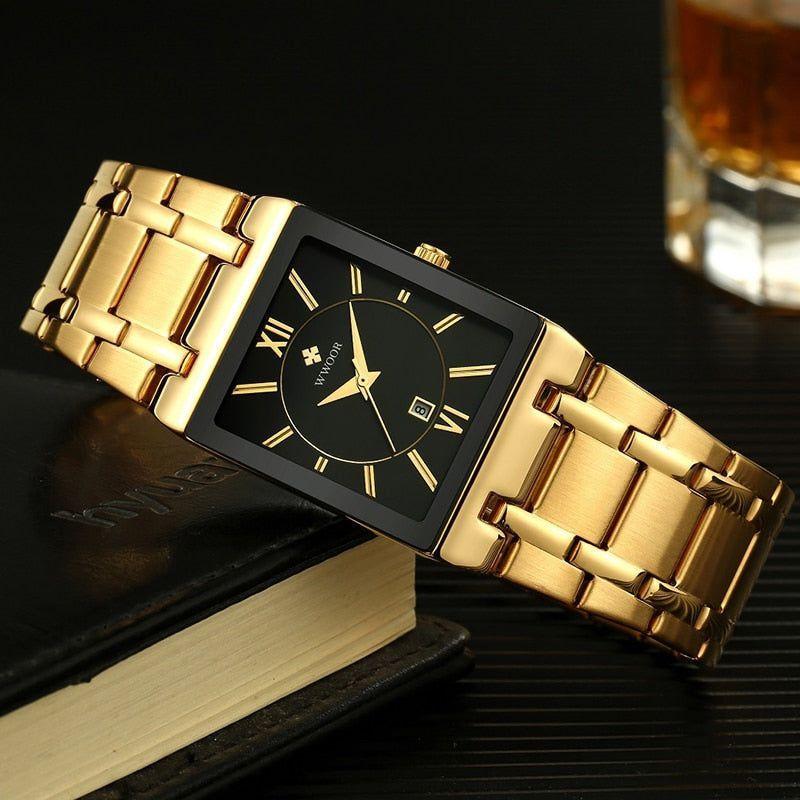 Square Waterproof Quartz Simple Watches MSCWW00 Stainless Steel