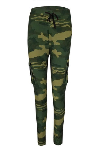 Tight Camouflage Printed Casual Trousers