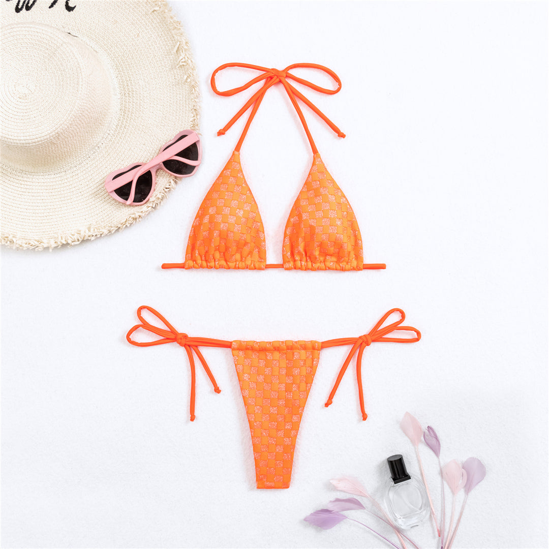 Regina Printed Halter Strappy Bikini