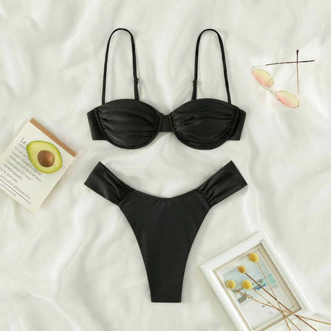 Paris Solid Push Up Bikini