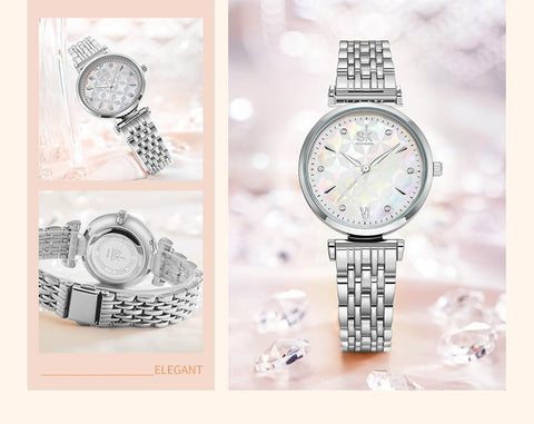 Simple Watch Silver Classical Wristwatch K0136