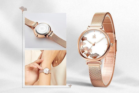 Simple Watches Coffee Mesh Band Quartz #K0139