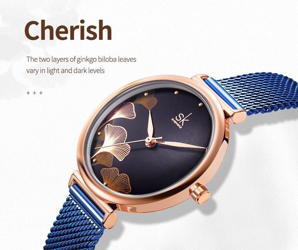 Simple Watches Coffee Mesh Band Quartz #K0139