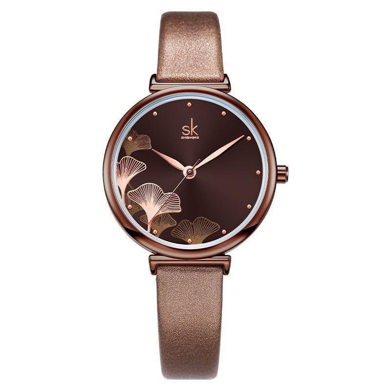 Simple Watches Coffee Mesh Band Quartz #K0139