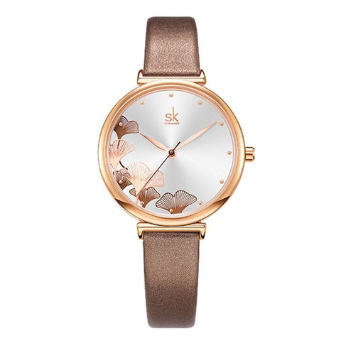 Simple Watches Coffee Mesh Band Quartz #K0139