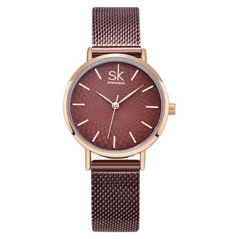 Simple Watches Mesh Stainless Steel Casual Wristwatches #K0006