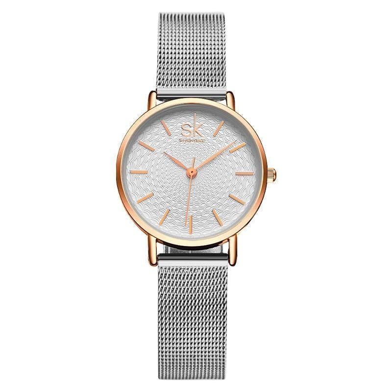 Simple Watches Mesh Stainless Steel Casual Wristwatches #K0006