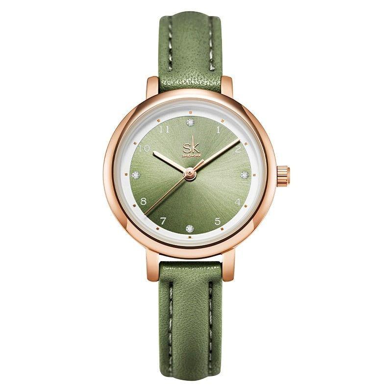 Simple Watches Slim Leather Strap Quartz #K9028