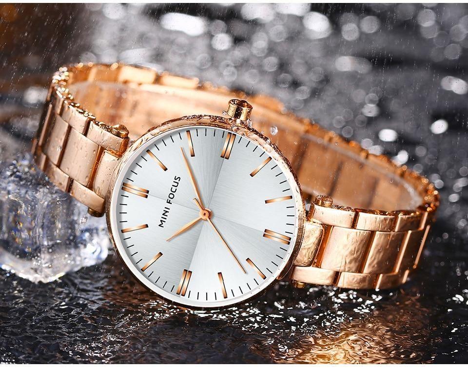 Watches Waterproof Stainless Steel Quartz Ladys Watch Ladies Wristwatches