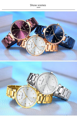 Watches Waterproof Stainless Steel Quartz Ladys Watch Ladies Wristwatches